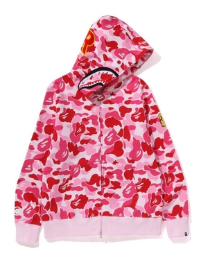 Sweat a Capuche Bape Abc Camo Shark Full Zip Rose Homme | KHN-31108413