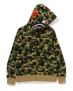 Sweat a Capuche Bape Abc Camo Shark Full Zip Vert Homme | FJC-31075760