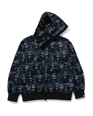 Sweat a Capuche Bape Ape Head Graffiti Shark Full Zip Noir Homme | GQJ-71587648