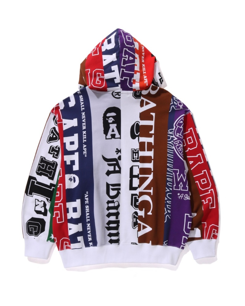 Sweat a Capuche Bape Fans Scarf Full Zip Noir Homme | JOG-40766897