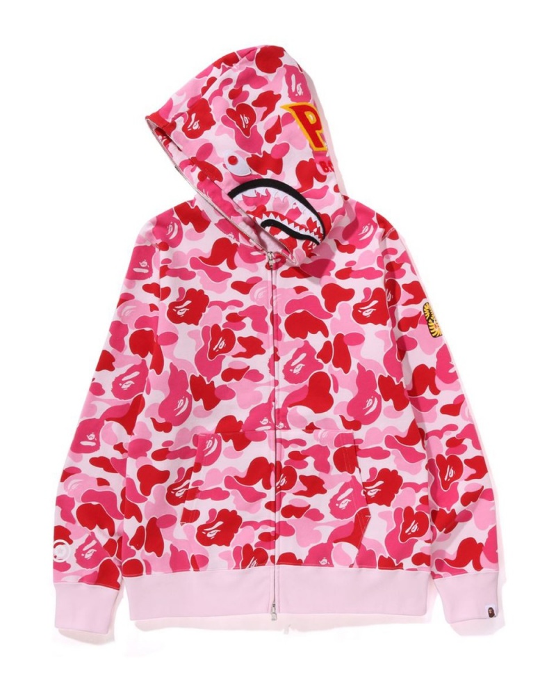 Sweat a Capuche Bape Abc Camo Shark Full Zip Rose Homme | KHN-31108413