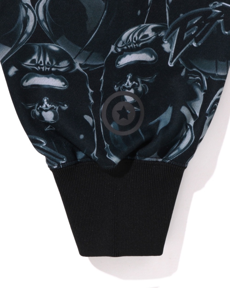 Sweat a Capuche Bape Ape Head Graffiti Shark Full Zip Noir Homme | GQJ-71587648