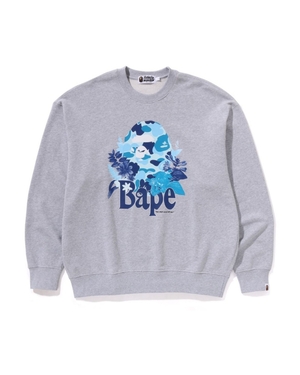 Sweats Bape Flora Ape Head Crewneck Grise Homme | OUO-91556222