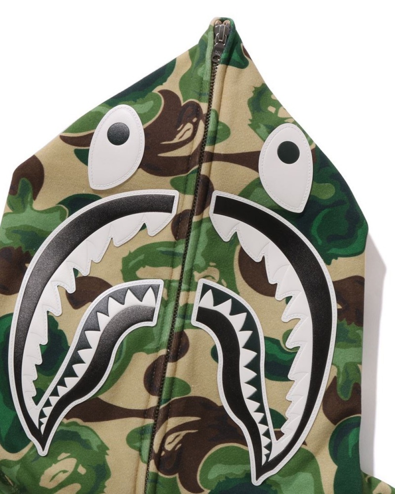 Sweat a Capuche Bape Art Camo Shark Vert Homme | PNA-35543980