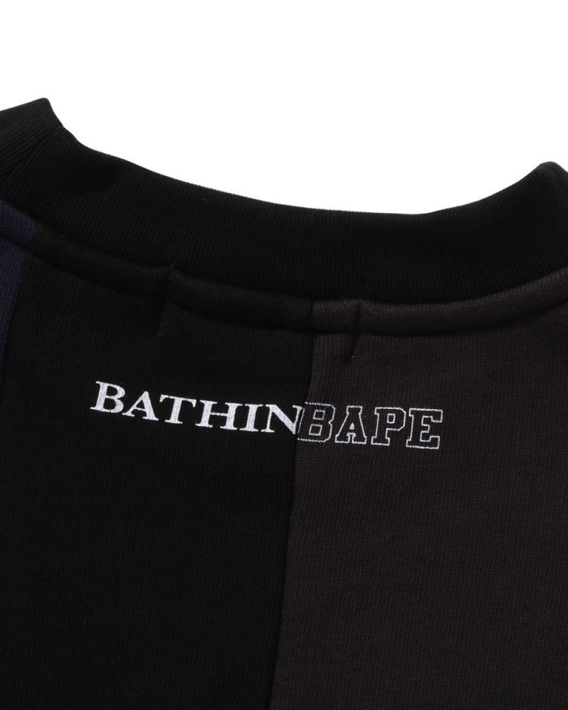 Sweats Bape Upcycle Crewneck Noir Homme | IXI-60772091