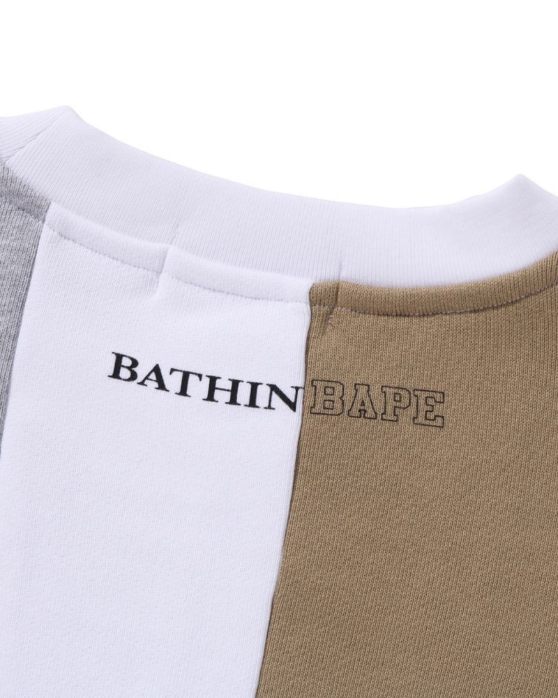 Sweats Bape Upcycle Crewneck Blanche Homme | UFO-35840211