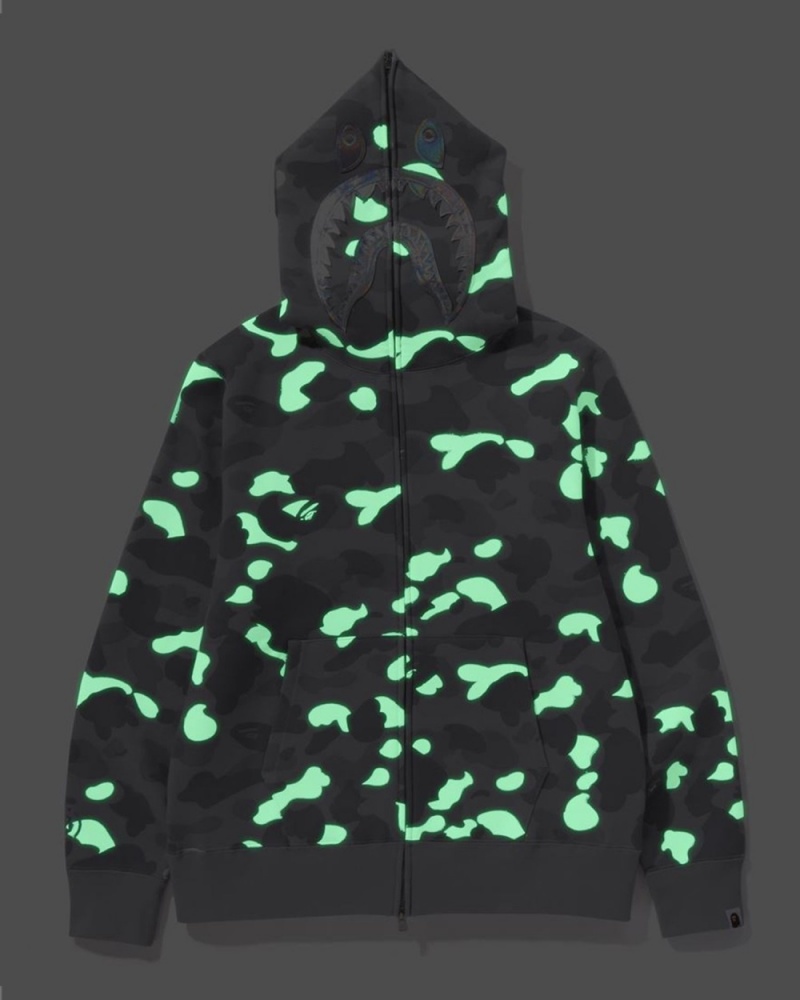 Sweat a Capuche Bape City Camo Shark Full Zip Grise Homme | MNX-74178631