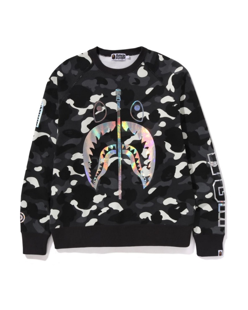 Sweats Bape City Camo Shark Crewneck Noir Homme | DFM-36350658