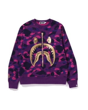 Sweats Bape Color Camo Shark Crewneck Bleu Royal Violette Homme | JNR-05281197