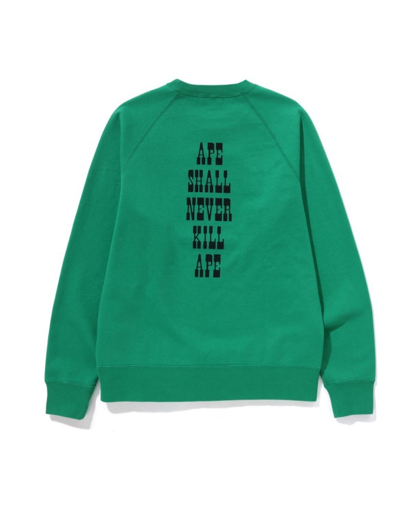 Sweats Bape Baby Milo Crewneck Vert Homme | XYP-77862540