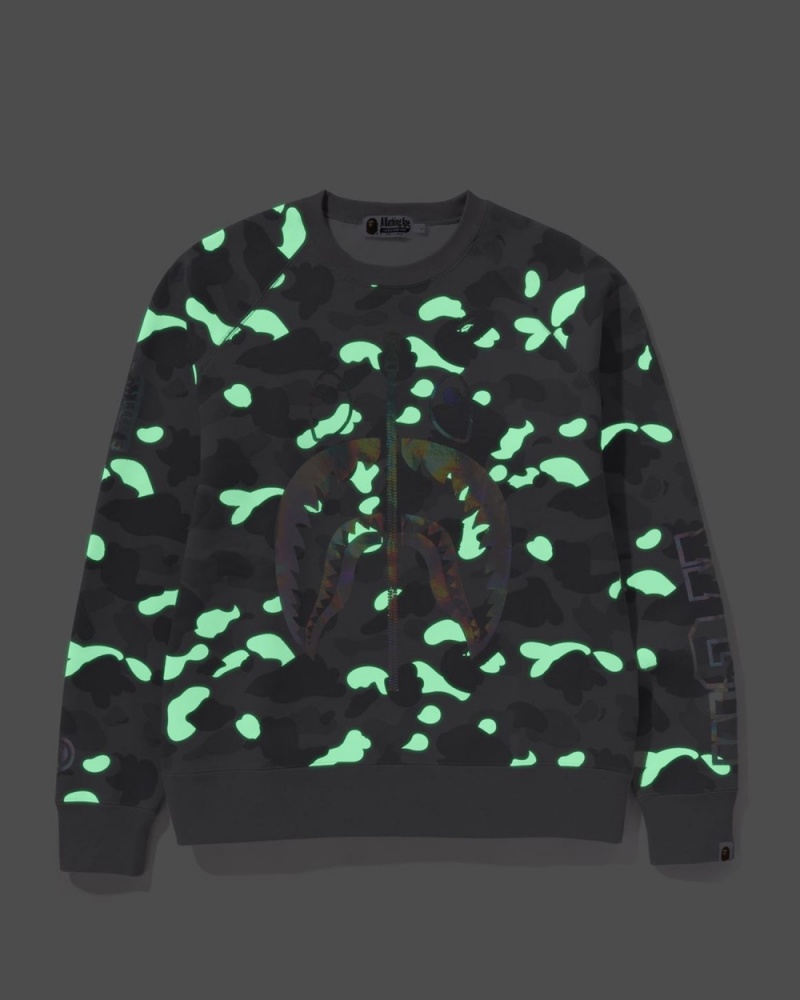 Sweats Bape City Camo Shark Crewneck Grise Homme | DAM-77084793