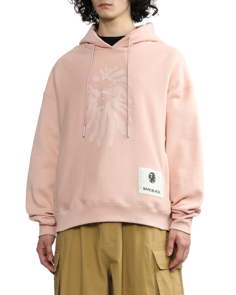 Sweat a Capuche Bape Logo Rose Homme | XEY-90543872