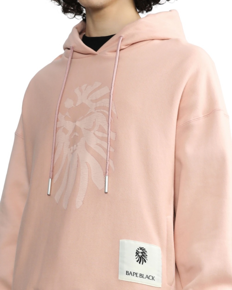 Sweat a Capuche Bape Logo Rose Homme | XEY-90543872