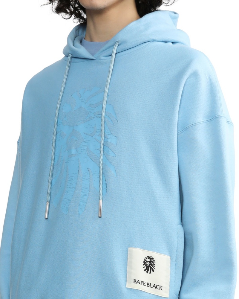 Sweat a Capuche Bape Logo Bleu Homme | HZB-40289526