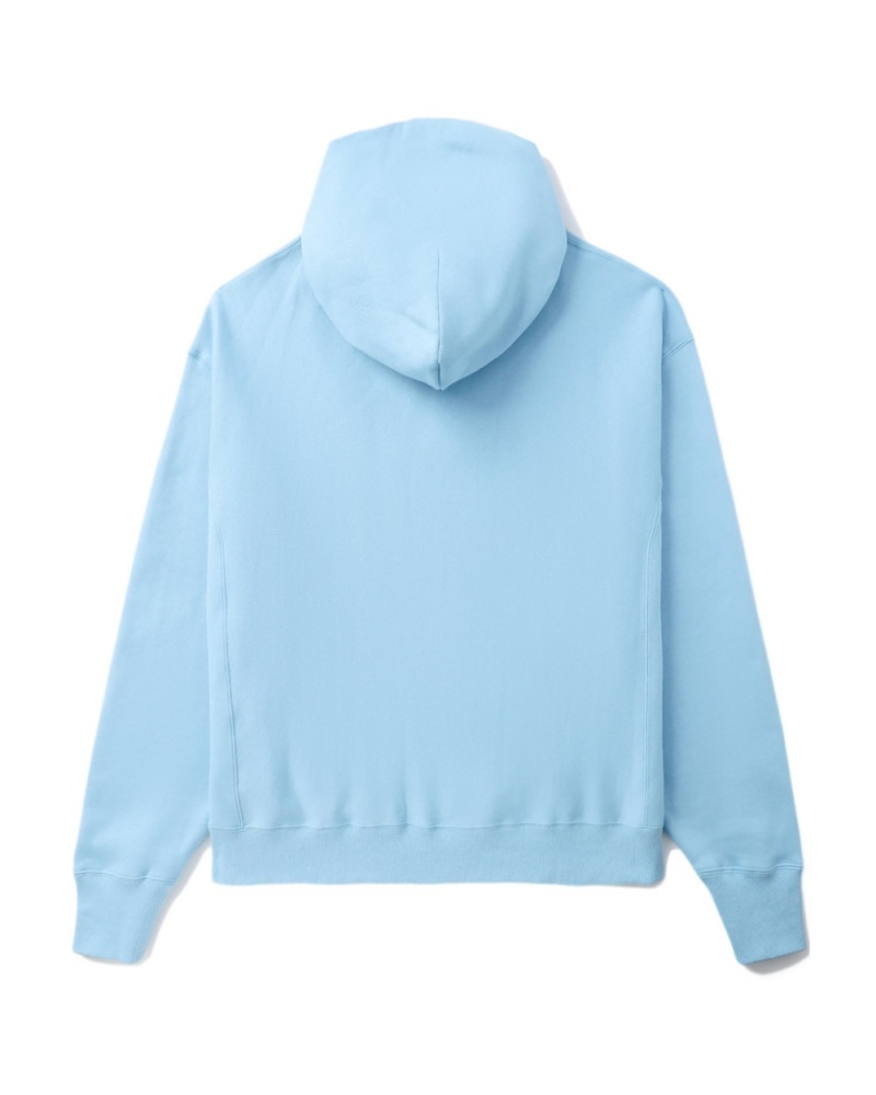 Sweat a Capuche Bape Logo Bleu Homme | HZB-40289526