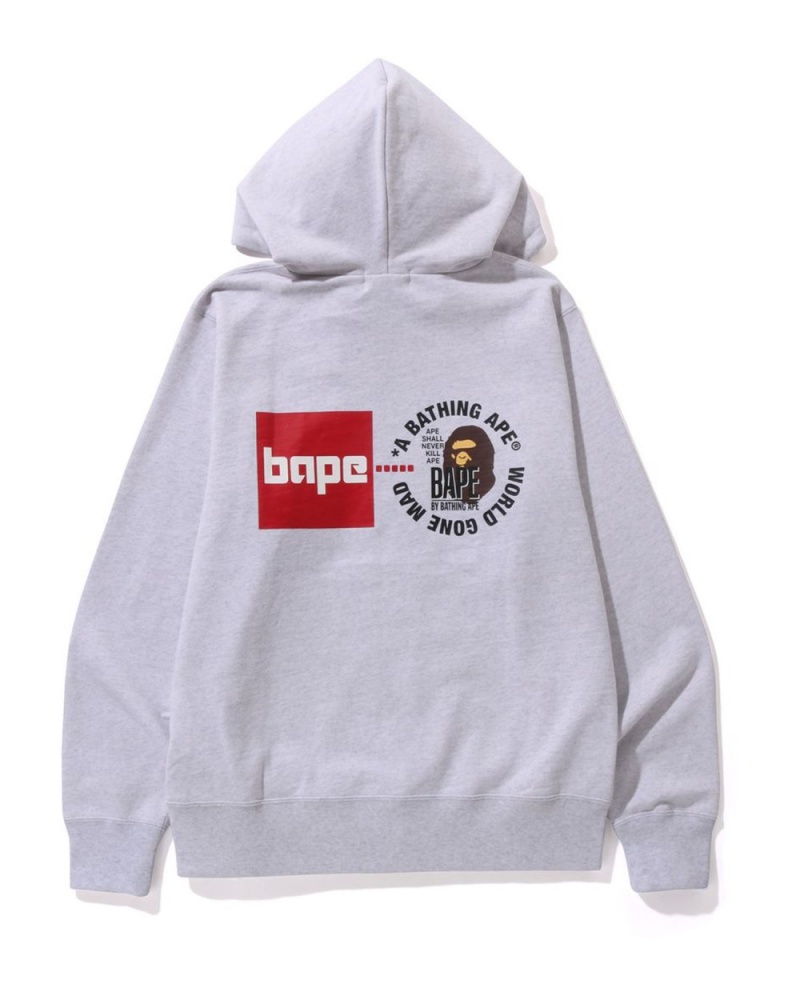 Sweat a Capuche Bape Pullover Grise Homme | AHS-26891433