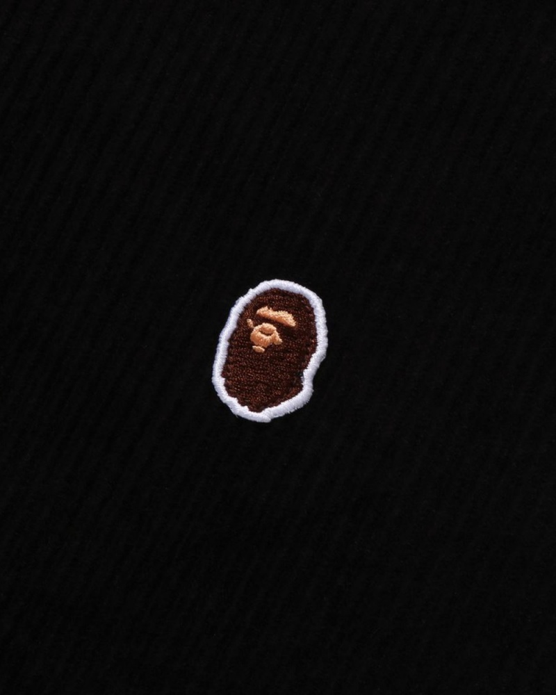 Chemises Bape Ape Head One Point Corduroy Noir Homme | EZG-41935459