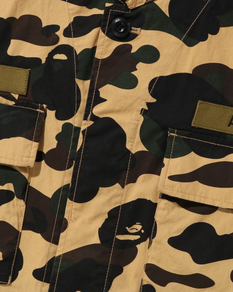 Chemises Bape 1st Camo Military Jaune Homme | DBV-56101645