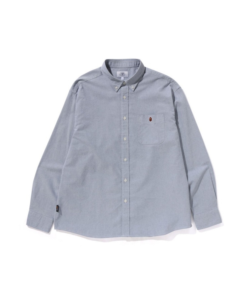 Chemises Bape One Point Cordura Oxford Grise Homme | GJL-12446068