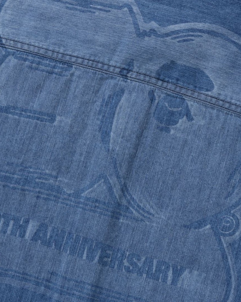 Chemises Bape 30th Anniv. Denim Bleu Homme | UPD-68579877