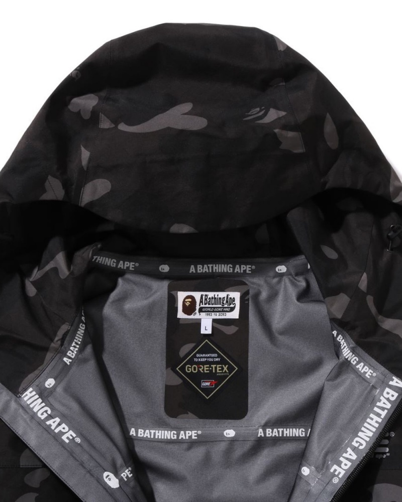 Vestes Bape Gore-Tex Color CAMO Shell Noir Homme | XAZ-83786967