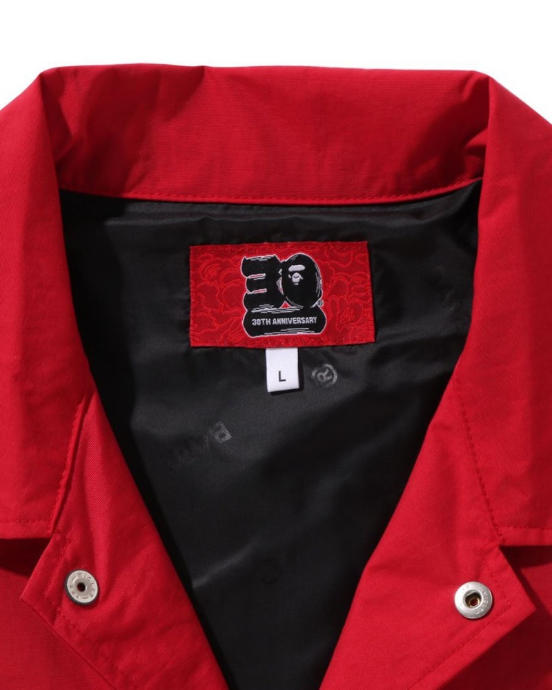 Vestes Bape 30th Anniv. Senjya Fuda Coach Rouge Clair Homme | IOJ-36428635