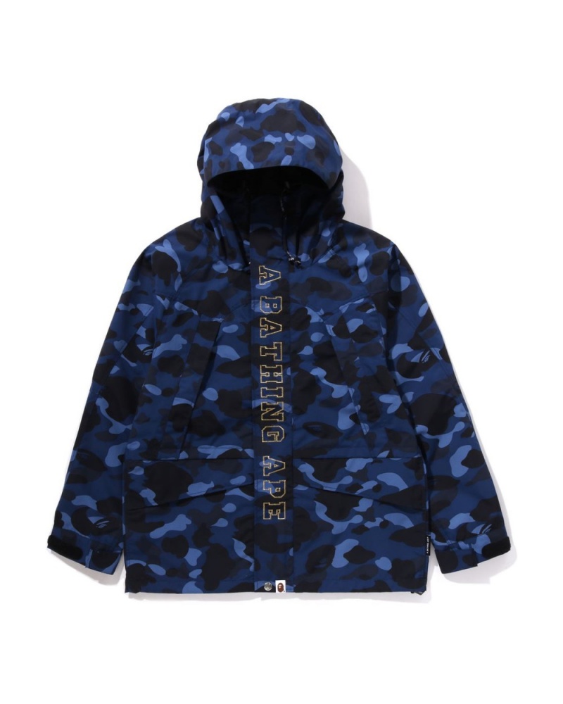 Vestes Bape Color Camo Snowboard Bleu Marine Bleu Homme | WMS-89621525