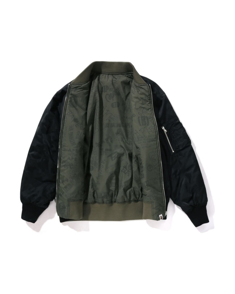 Vestes Bape Reversible Ma-1 Noir Homme | PVG-45539972