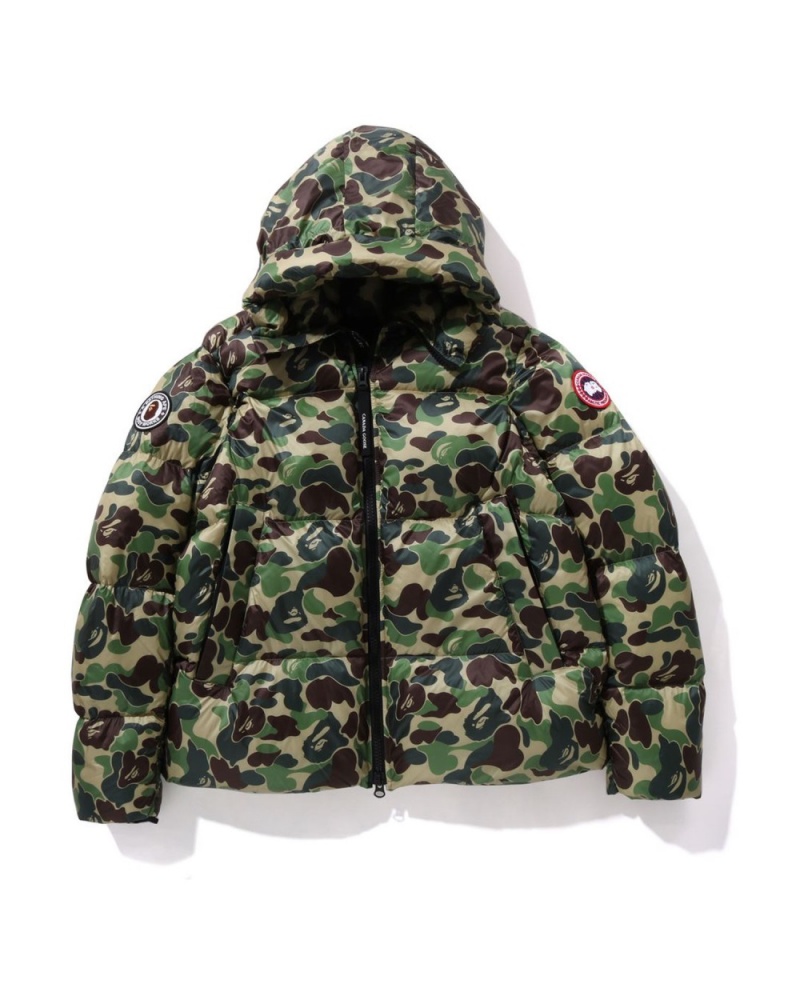 Vestes Bape X Canada Goose Crofto Puffer Vert Homme | RYZ-98099909