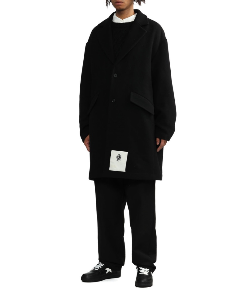 Vestes Bape Relaxed overcoat Noir Homme | OQA-89321722