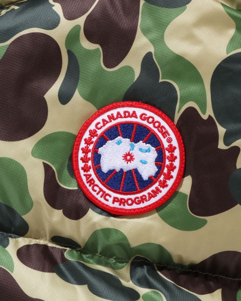 Vestes Bape X Canada Goose Crofto Puffer Vert Homme | RYZ-98099909