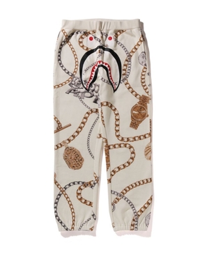 Pantalon Survêtement Bape Jewels Shark Blanche Homme | WMQ-96196896