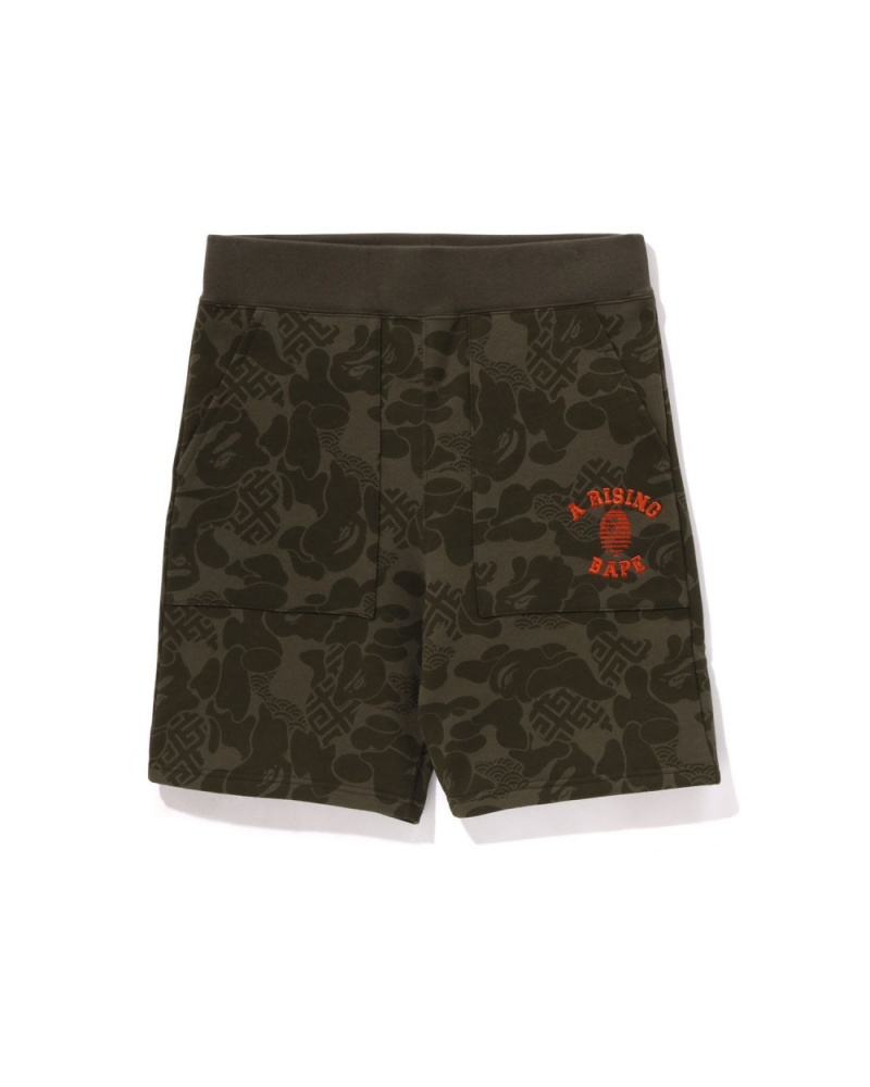 Short Bape Asia Camo Sweat Vert Homme | IDD-41693271