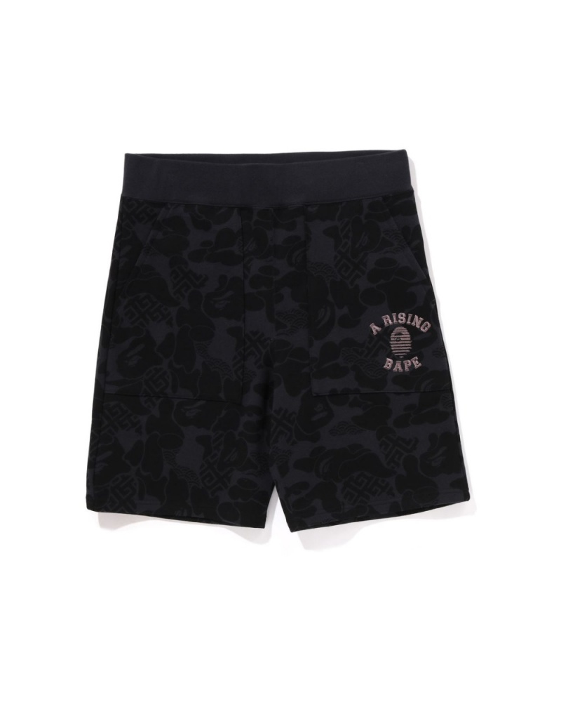 Short Bape Asia Camo Sweat Noir Homme | ASN-12541855