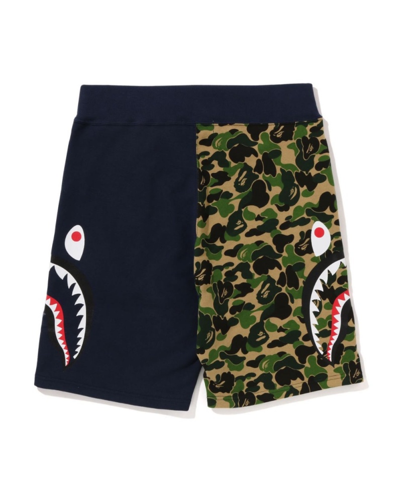 Short Bape ABC Camo Side Shark Sweat Vert Homme | EBZ-98293901