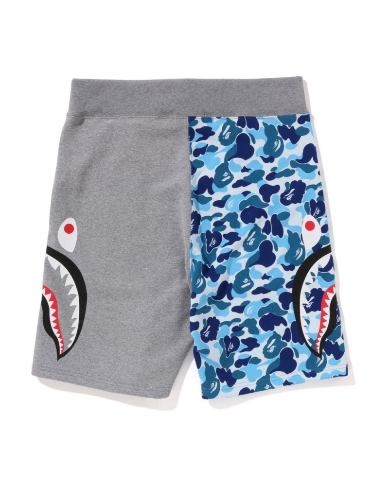 Short Bape ABC Camo Side Shark Sweat Bleu Clair Homme | IWA-68515891