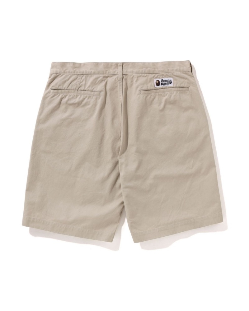 Short Bape Ape Head One Point Chino Beige Homme | UCL-36065441