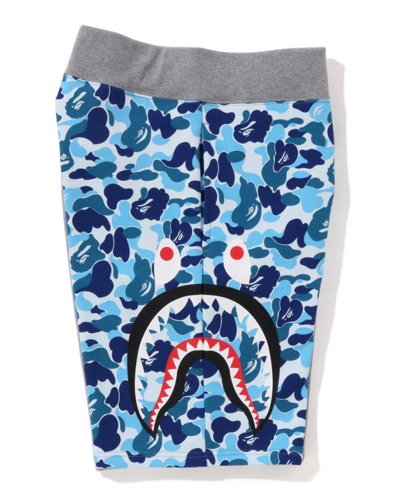 Short Bape ABC Camo Side Shark Sweat Bleu Clair Homme | IWA-68515891