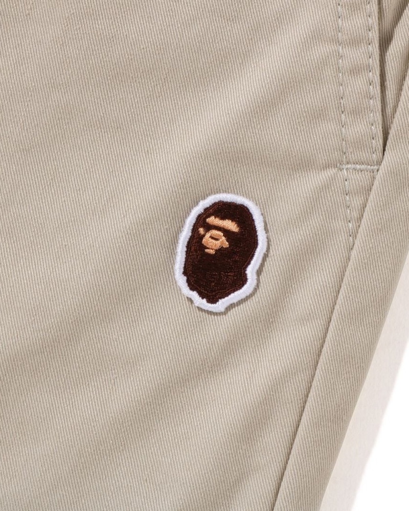 Short Bape Ape Head One Point Chino Beige Homme | UCL-36065441