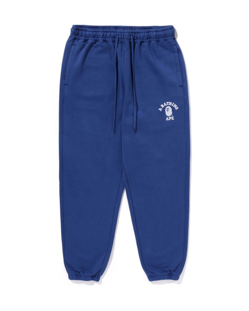 Pantalon Bape College One Point Overdye Bleu Royal Bleu Homme | ZLN-17694023