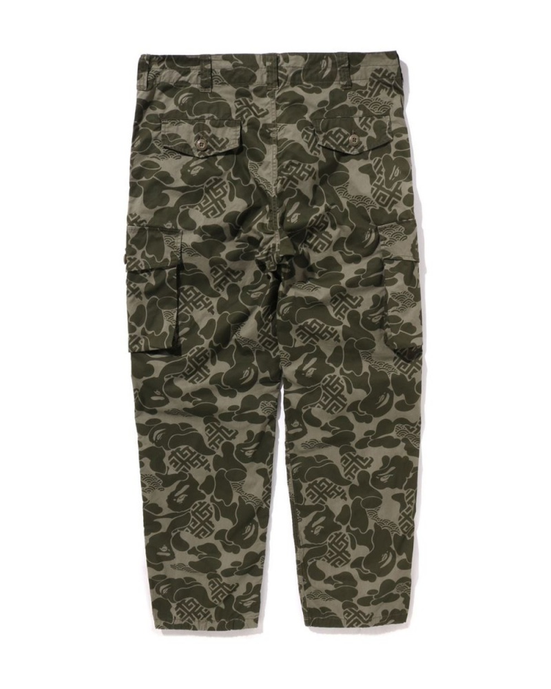 Pantalon Bape Asia Camo Army Vert Homme | MBR-46982513