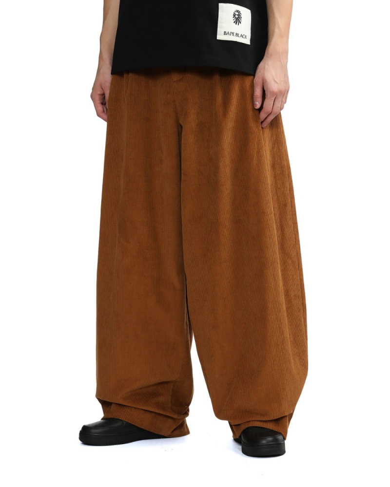 Pantalon Bape Plissé Marron Homme | CZR-31005010