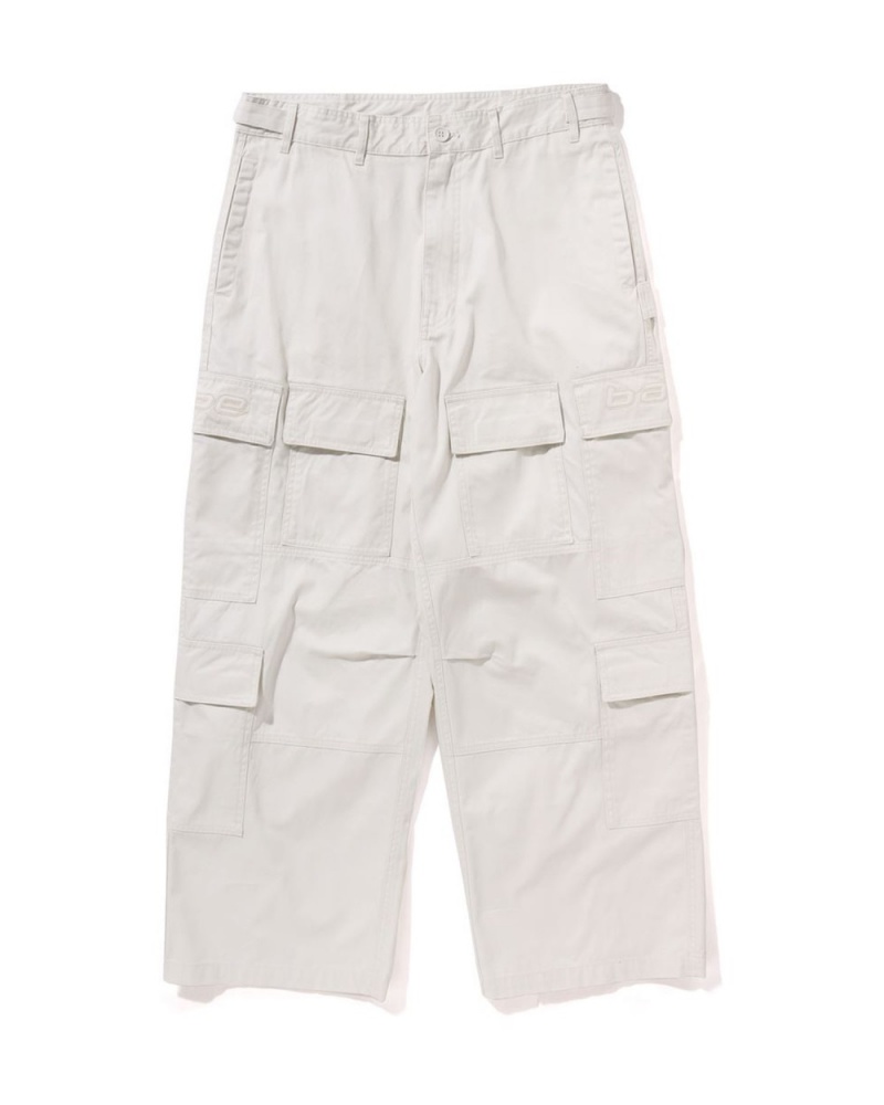 Pantalon Cargo Bape Multi Pockets Cargo Blanche Homme | ERE-68630327