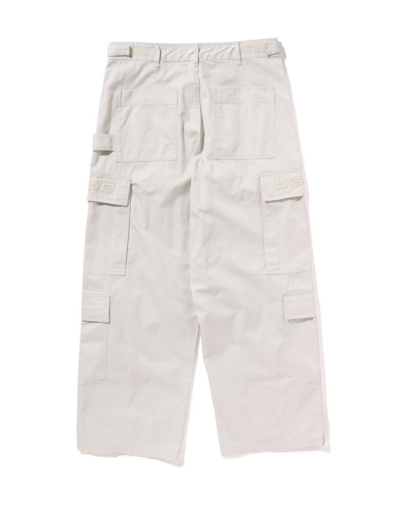 Pantalon Cargo Bape Multi Pockets Cargo Blanche Homme | ERE-68630327