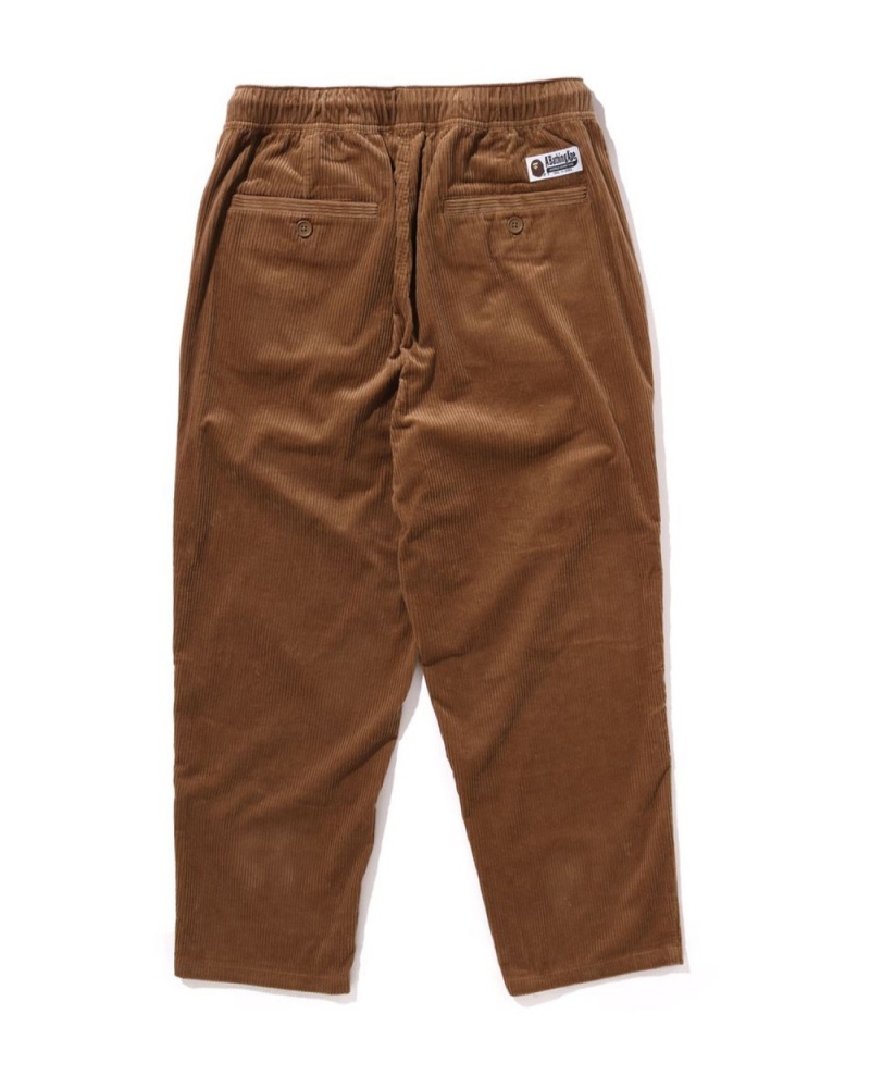 Pantalon Bape Ape Head One Point Corduroy Chef Beige Homme | YBE-85131173