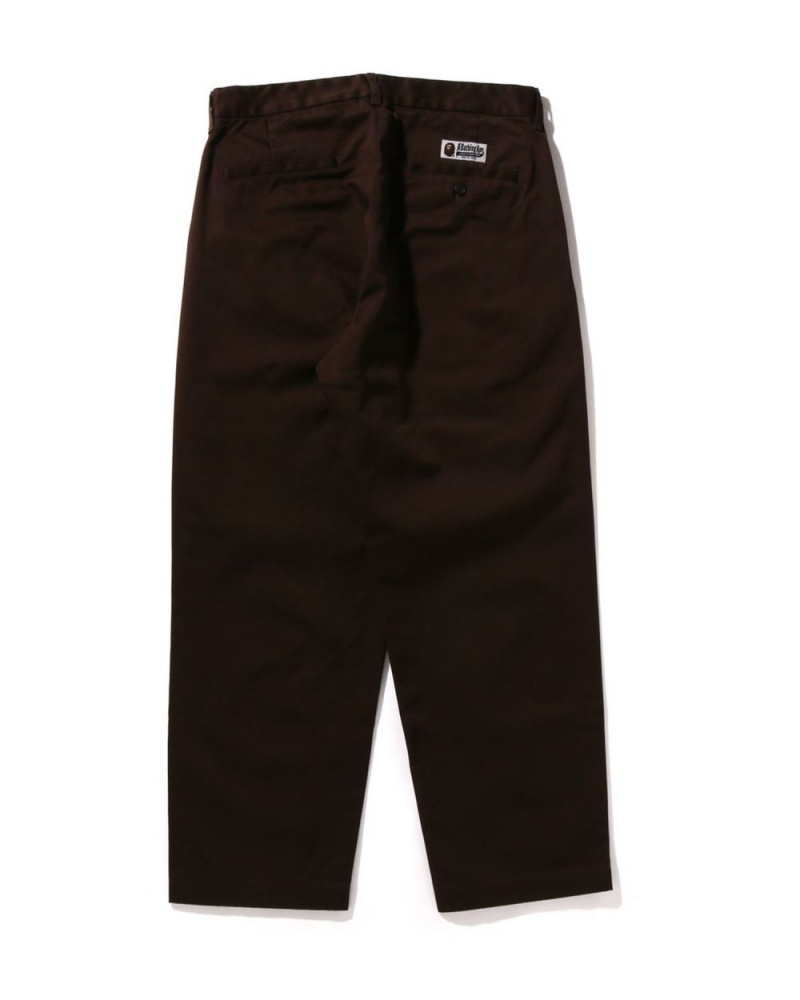 Pantalon Chino Bape Ape Head One Point Marron Homme | QVP-26048528