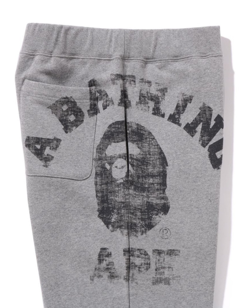 Pantalon Survêtement Bape Big College Sweat Grise Homme | WYT-25523122