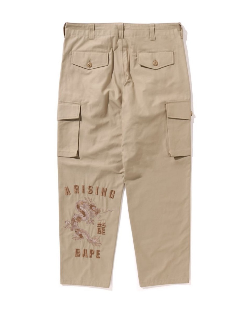 Pantalon Bape Year Of Dragon Army Beige Homme | SYK-54971618