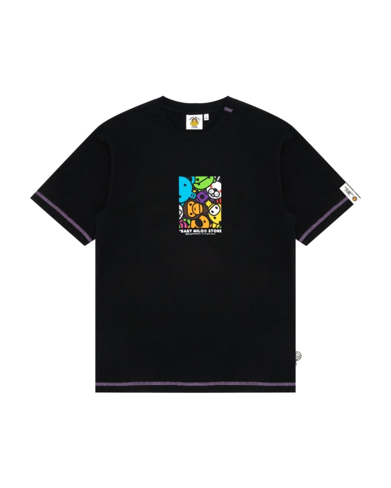 T Shirts Bape Baby Milo box logo print Noir Homme | PTY-83588537