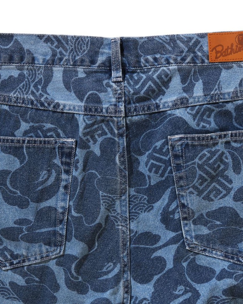 Jean Bape Asia Camo Denim Bleu Marine Bleu Homme | EJY-86059236